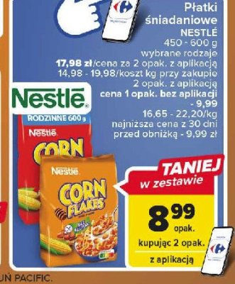 Płatki śniadaniowe Corn flakes (nestle) promocja