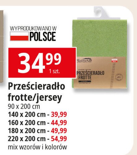 Przescierad艂o frotte wym. 90 x 200 cm promocja
