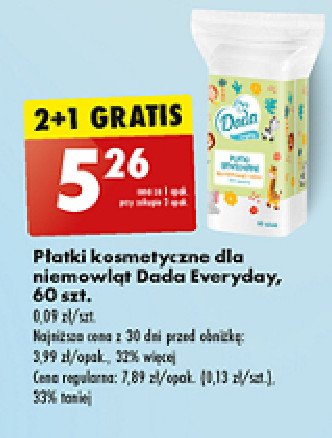 Płatki kosmetyczne dla niemowląt Dada promocja