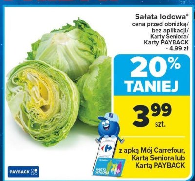 Sałata lodowa promocja w Carrefour