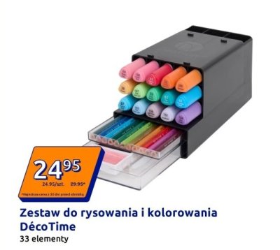 Zestaw do rysowania i kolorowania 33 elem. promocja w Action