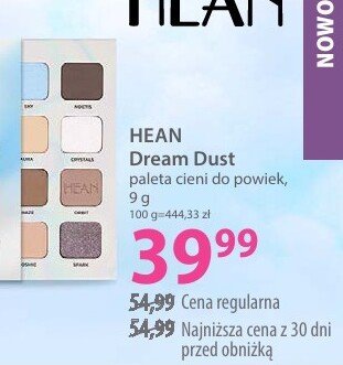 Paleta cieni HEAN Dream Dust do powiek promocja w Hebe