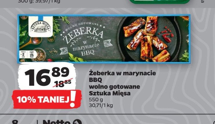 Żeberka wolno gotowane w marynacie bbq SZTUKA MIĘSA NETTO promocja