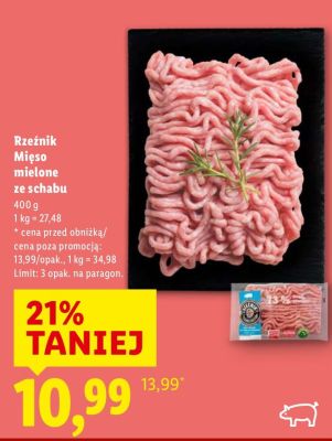 Mięso mielone ze schabu Rzeźnik promocja w Lidl
