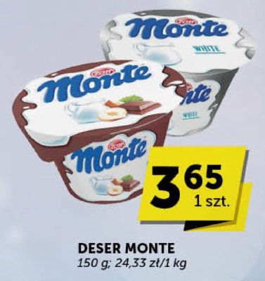 Deser Monte 150 g 24.33 zł/kg promocja w Euro Sklep