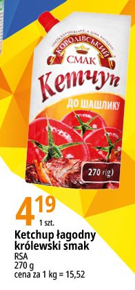 Ketchup 艂agodny Smak promocja
