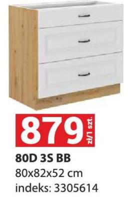 Szafka kuchenna 80D 3S BB promocja w Merkury Market