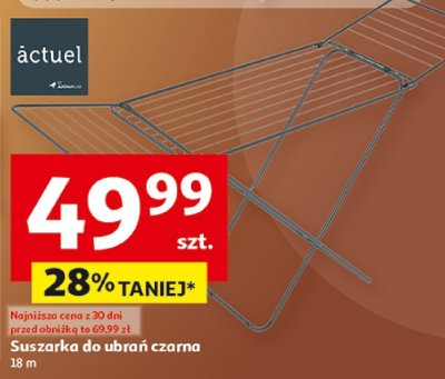 Suszarka do ubrań czarna promocja w Auchan