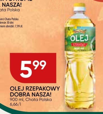 Olej rzepakowy dobra nasza! promocja w Chata Polska