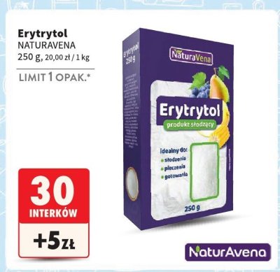 Słodzik - erytrytol NaturaVena promocja w Intermarche