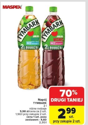 Napój TYMBARK Jabłko oraz Jabłko-Wiśnia promocja w Carrefour Market