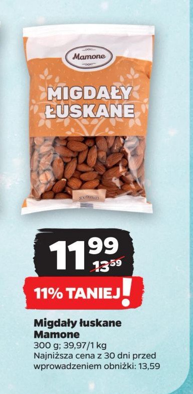 Migdały łuskane Mamone promocja