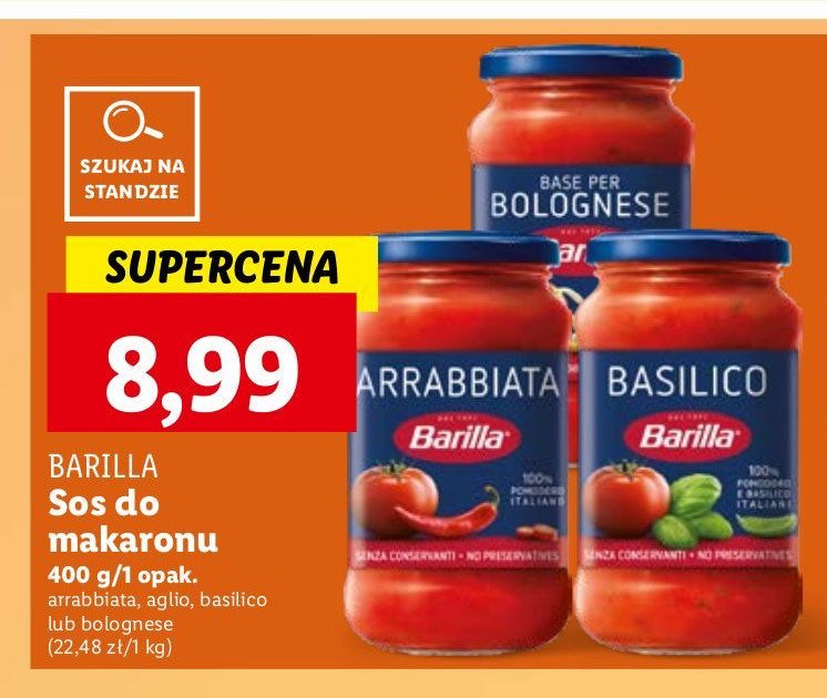 Sos aglio Barilla promocja