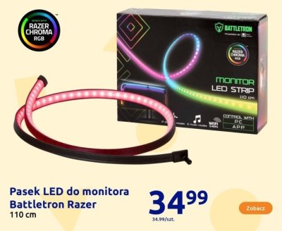 Pasek LED do monitora Battletron Razer 110 cm promocja w Action