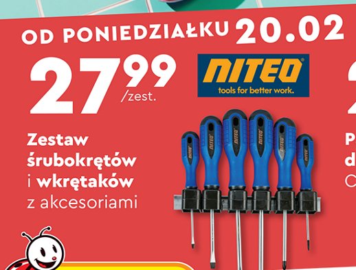 Zestaw śrubokrętów i akcesoriów Niteo tools promocja