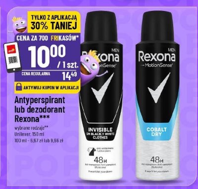 Antyperspirant lub dezodorant Rexona różne rodzaje promocja w POLOmarket