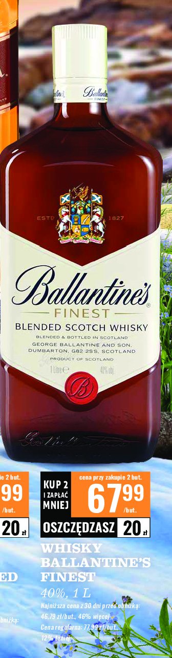Whisky Ballantine's finest promocja w Biedronka