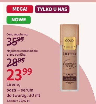 Baza - serum do twarzy Lirene, 30 ml promocja w Rossmann