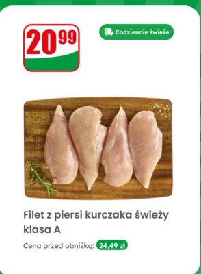 Filet z piersi kurczaka świeży klasa A promocja w Dino