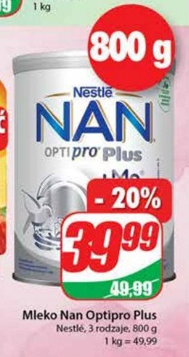Mleko 3 Nestle nan optipro plus promocje
