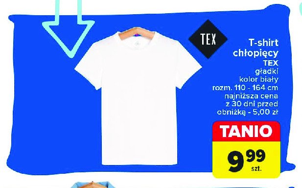 T-shirt chłopięcy gładki 110-164 Tex promocja