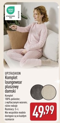Komplet loungewear pluszowy damski promocja w Aldi