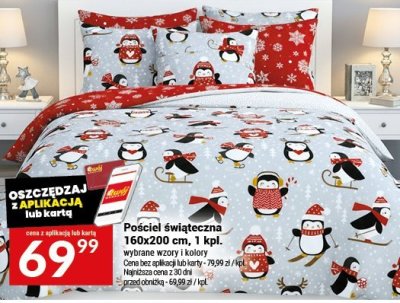 Pościel świąteczna 160x200 cm promocja w Twój Market