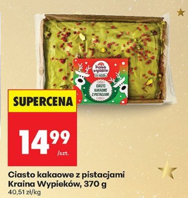Ciasto kakaowe z pistacjami 370 g promocja w Biedronka