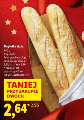 Bagietka duża promocja w Lidl