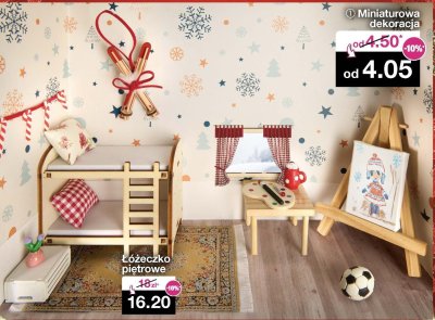 Łóżeczko piętrowe miniaturowe promocja w Woolworth
