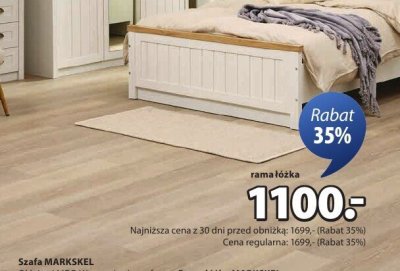 Rama łóżka MARKKSEL promocja w Jysk
