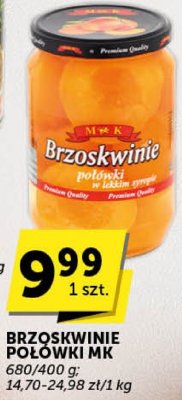 Brzoskwinie połówki MK promocja w Groszek