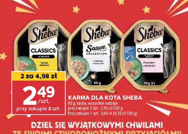 Karma dla kota z cielęciną Sheba selection in sauce promocja