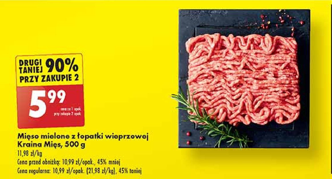 Mięso mielone z łopatki wieprzowej Kraina mięs promocja