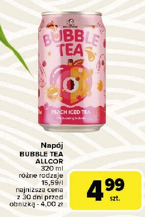 Napój peach iced tea Bubble tea promocja