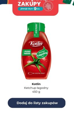 Ketchup łagodny 450 g promocja w Biedronka