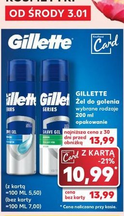 Żel do golenia protection Gillette series promocja