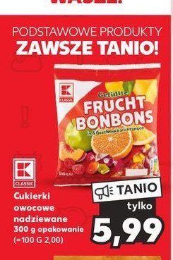 Cukierki nadziewane owocowe K-classic promocja