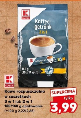 Kawa rozpuszczalna w saszetkach 3 w 1  promocja w Kaufland