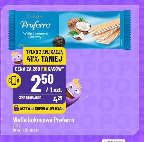 Wafle z kremem kokosowym CONCHADOR PREFERRO promocja w POLOmarket