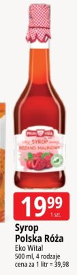 Syrop Syrop Polska Róża Eko Wital promocja w Leclerc