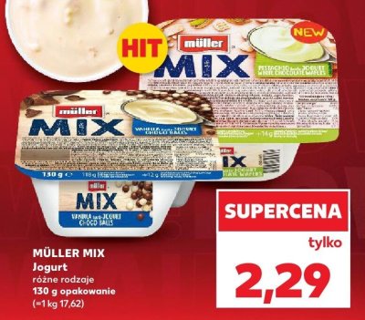 Jogurt Mix różne rodzaje Müller promocja w Kaufland