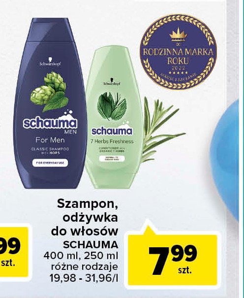 Odżywka do włosów ziołowa Schauma 7 herbs promocje