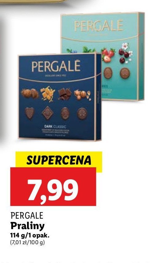 Czekoladki dark classic niebieskie Pergale promocja