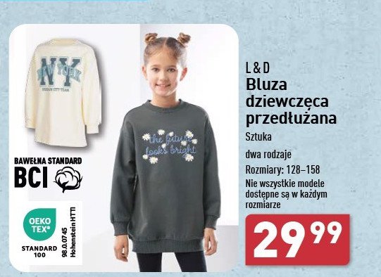 Bluza dziewczęca przedłużana Lily & dan promocja