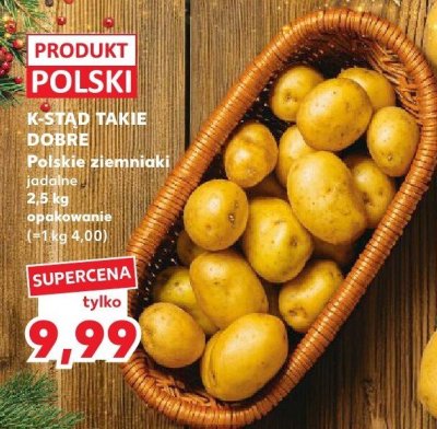Ziemniaki jadalne polskie 2,5 kg promocja w Kaufland