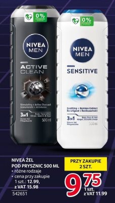 Żel pod prysznic NIVEA MEN SENSITIVE 500 ML promocja w Selgros