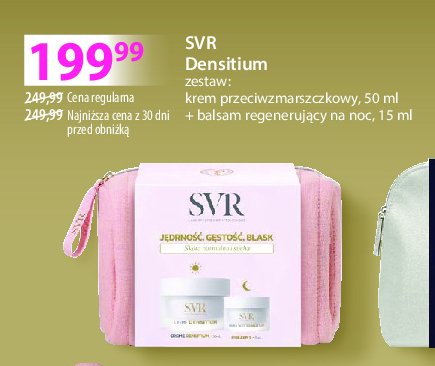 Zestaw densitium krem do twarzy 50 ml + balsam regeneryjący na noc 15 ml + kosmetyczka Svr promocja w Hebe