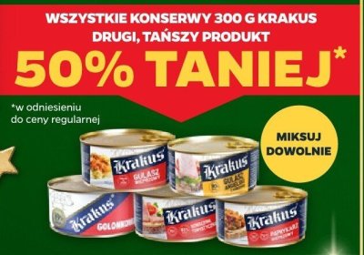 Wszystkie konserwy Krakus DRUGA -50% promocja w Netto