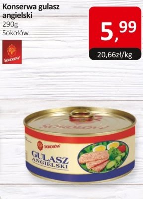 Konserwa gulasz angielski Sokołów promocja w Market Point